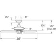 thumbnail image 2 of Hinkley Lighting Cabana 36" White Downrod Indoor/Outdoor Blades Ceiling Fan, 2 of 14