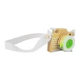 thumbnail image 2 of Cámara de madera para niños, juguete para colgar en el cuello, accesorio fotográfico, habilidades motoras, juego de simulación con correa para Verde, 2 of 9