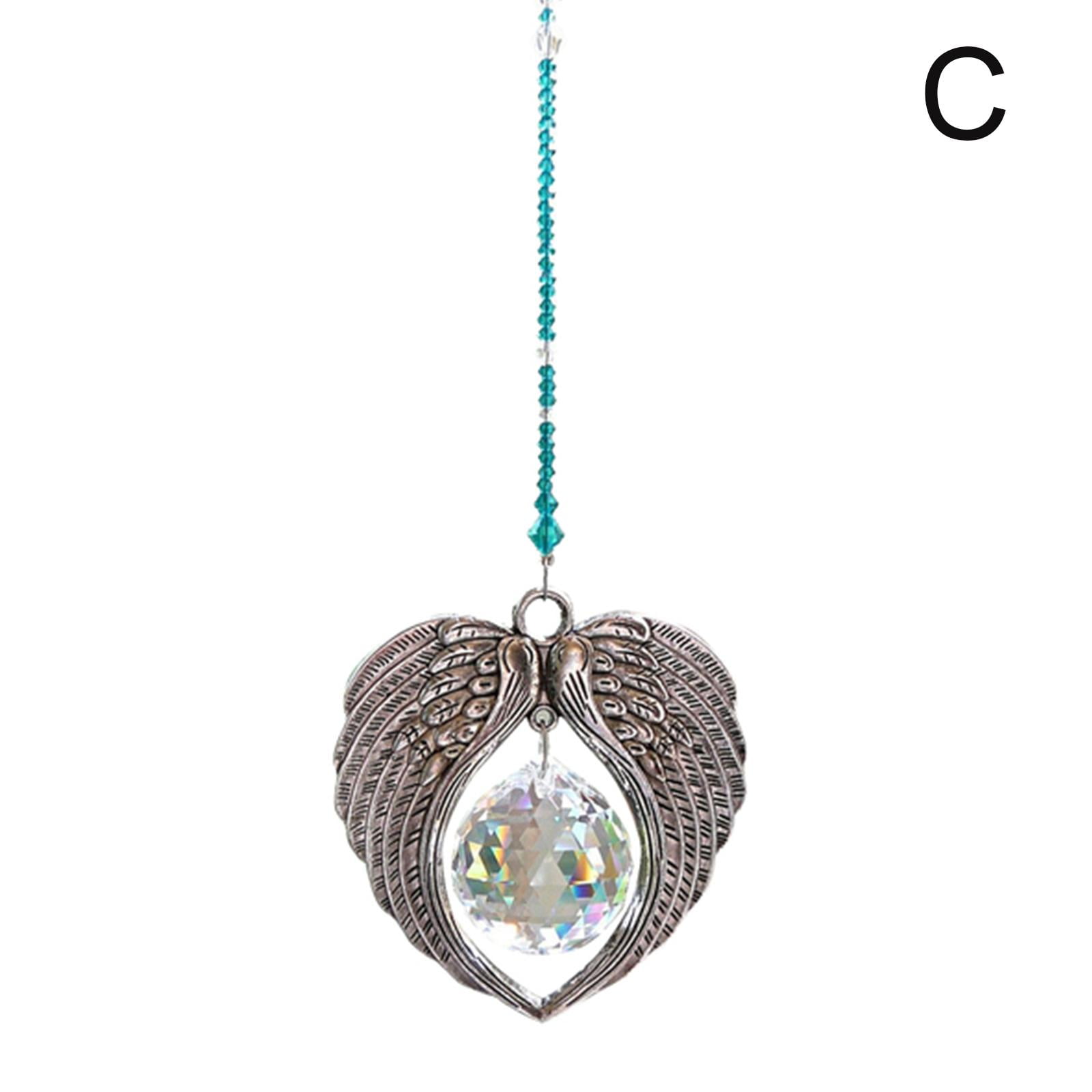 JSNKJLMN Crystal Angel Wing Suncatcher Pendant Rainbow Suncatcher