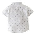 thumbnail image 5 of Styles I Love Toddler Little Boys White Sun Short Sleeve Cotton Button Down Shirt for Casual, Formal Event and Special Occasions (100/2-3 Years), 5 of 6