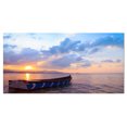 thumbnail image 2 of Small Fishermen Boat at Sunset - Modern Seashore Canvas Art, 2 of 3