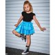 thumbnail image 5 of Falda metálica con volantes brillantes para niñas, azul celeste, talla 6-7, 5 of 7