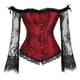 thumbnail image 3 of Corsé de encaje para damas de palacio europeo y americano, manga larga, hombros planos, ropa moldeadora de cuerpo, 3 of 5