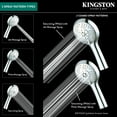 thumbnail image 4 of Kingston Brass KXH154A2 Vilbosch 5-Function Round Hand Shower, Polished Brass, 4 of 5