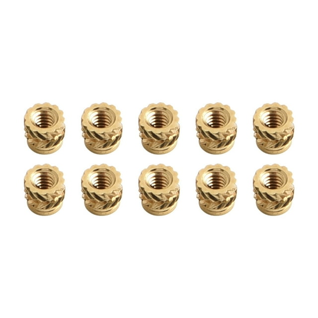 10 Pcs Inserts en Laiton Filetés Ensemble de Chaleur Métal Inserts à Vis M2-M6 pour Impression 3D M2X3X3.5(Idxlxod)