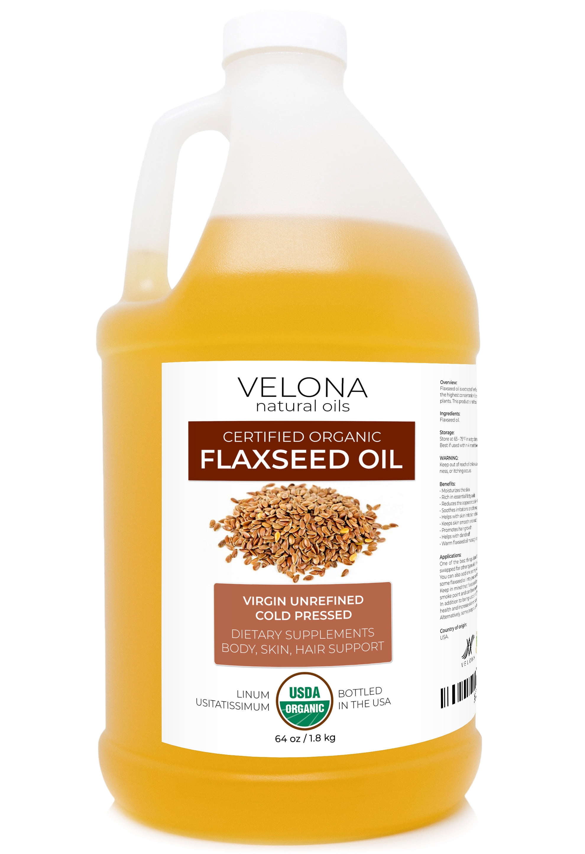 Classikool Edible Raw Linseed Oil 100% Pharma EUR Food Grade Flaxseed Cold  Press