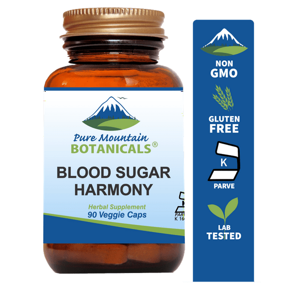 Blood Sugar Harmony Kosher Vegan Support Supplements with Organic Cinnamon (90 Caps)