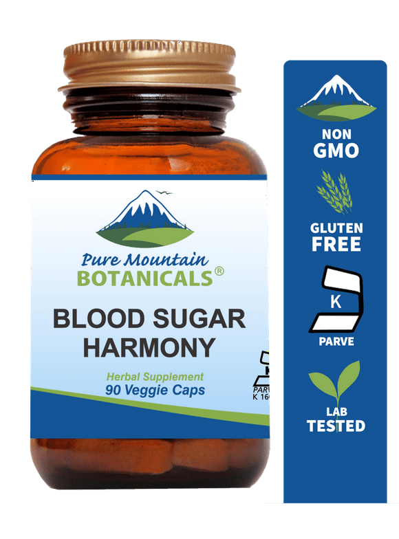 Blood Sugar Harmony Kosher Vegan Support Supplements with Organic Cinnamon (90 Caps)