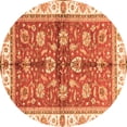 thumbnail image 1 of Ahgly Company Indoor Round Oriental Orange Traditional Area Rugs, 6' Round, 1 of 4