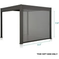 thumbnail image 7 of Mirador 111S Outdoor Pergola Aluminum Pull Down Privacy Screen 10' Side, Dark Grey(Not Pergola), 7 of 7