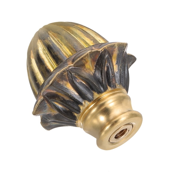 Uxcell 42 x 48mm Lamp Finials Caps Knob, 1 Set Solid Brass Lamp Shade Decoration