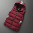 thumbnail image 3 of Men Vest Winter Jacket Warm Casual Man Black Red Waistcoat, 3 of 3