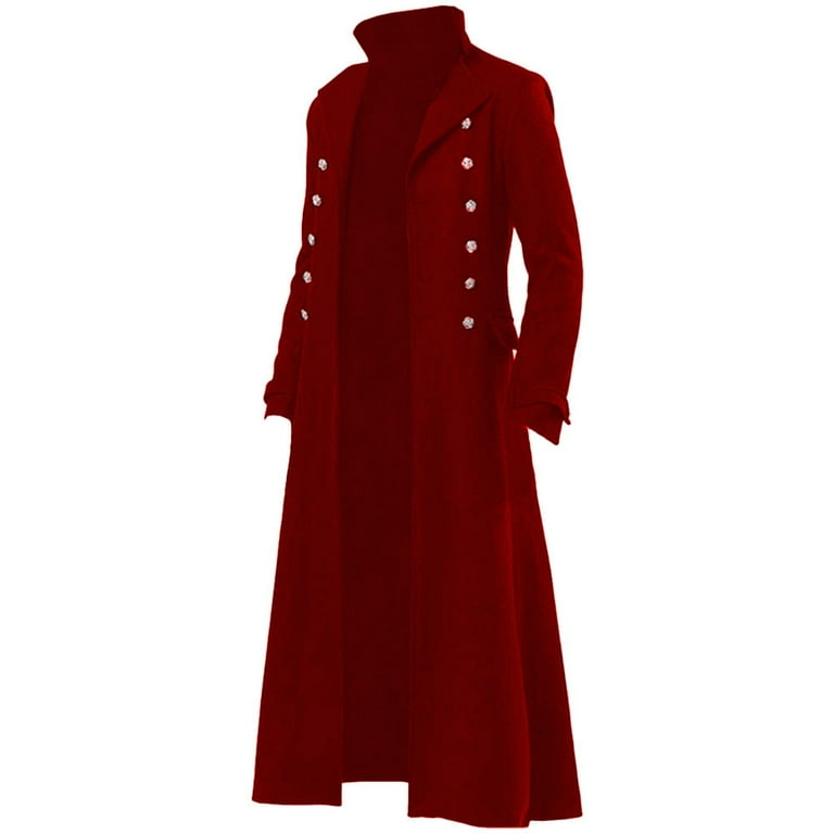 YUNZHAO Petite Trench Coats for Women Winter Jacket Plus Size Women Windbreaker Jacket Vintage Jacket Women Men s Halloween Clothing Gothic Steampunk Vintage Standing Collar Coat Walmart
