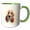 Green/White, variant on 3drose, Cute Animal Dog Watercolor Illustration-beagle, 11oz Magic Transforming Mug
