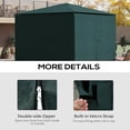 thumbnail image 4 of 4-Panel 10x10 Gazebo Privacy Curtains, Slate Grey Polyester Sidewall Replacement, Weather Protection for Backyard Patio, Includes C-Rings and Hooks for Metal Gazebo Frames, 4 of 7