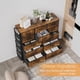 thumbnail image 5 of Brown altura 12 - cajón fabric cómoda con side pockets y steel frame: space - saving vertical almacenamiento chest dormitorio, sala estar, hallway, entrada, y closet (durable & practical design), 5 of 6
