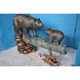 thumbnail image 3 of Nifao Family Bear on log giant bronze statue – Garden Outdoor Decor Sculpture, 61"L x 34"W x 45"H, 3 of 8