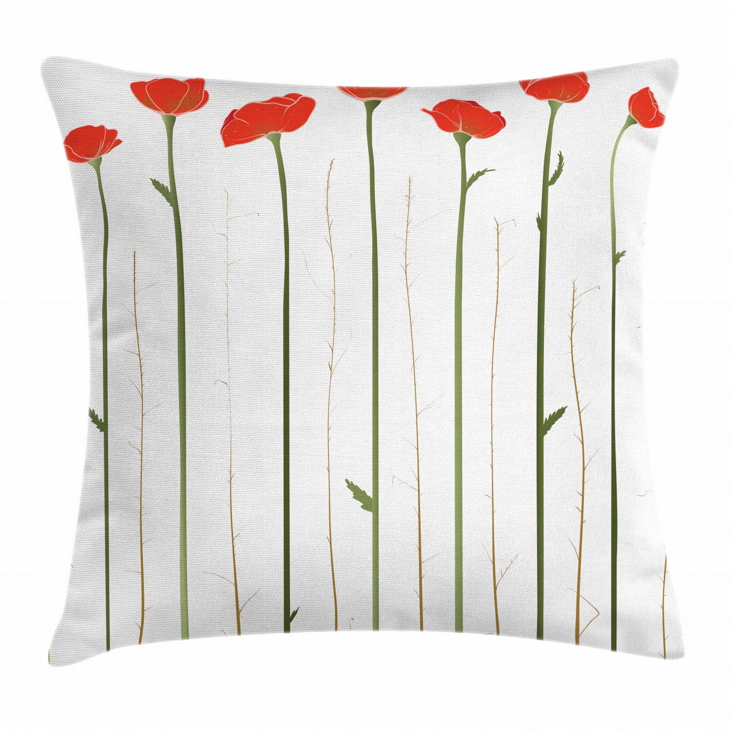 Flower Throw Pillow Cushion Cover, Floral Gardening Theme Image of