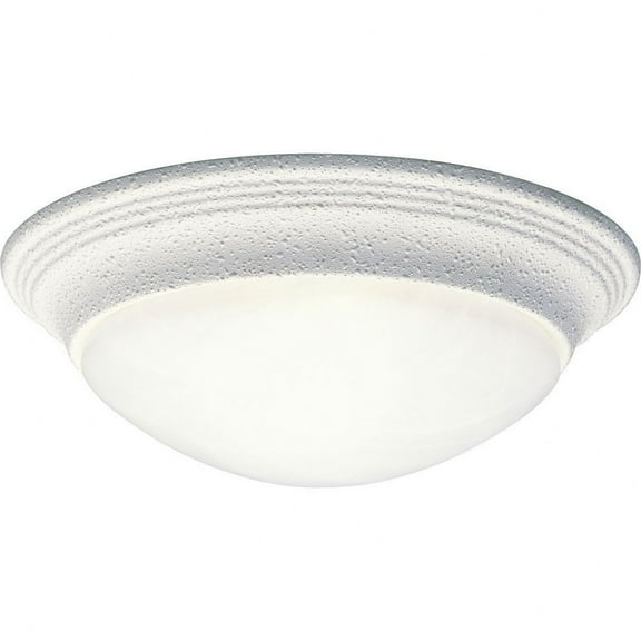 Progress Lighting, Carriage Classics, 1-Light Flush Mount, Brushed Nickel, Etched Alabaster Glass