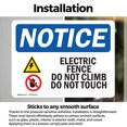 thumbnail image 3 of (2 Pack) Electric Fence Do Not Climb Sign, 3 of 7