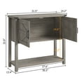 thumbnail image 3 of AKDSteel Farmhouse Entryway Console Table - Wood Storage Cabinet with 2 Doors, Multi-Use as Coffee Bar, Buffet Sideboard for Kitchen, Hallway & Dining Area, 3 of 8