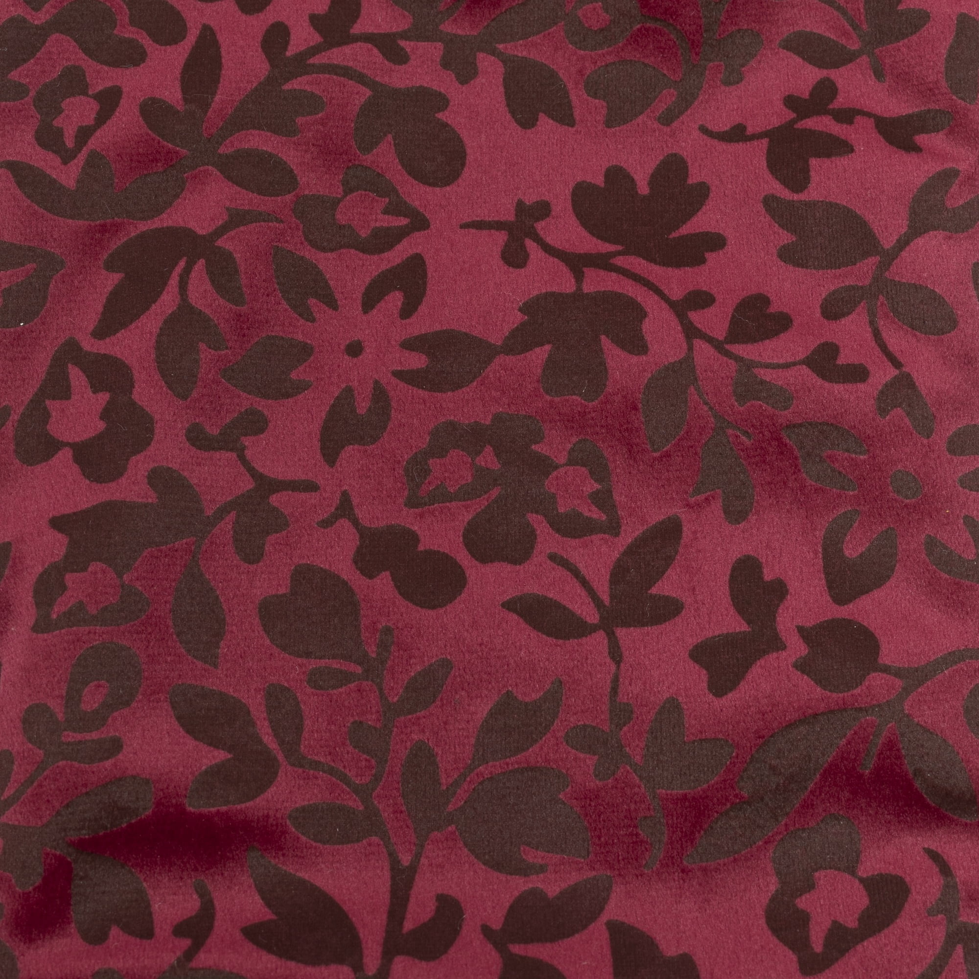 Velvet Floral Christmas Stocking, Burgundy, 20", by Holiday Time