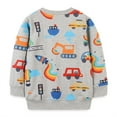 thumbnail image 3 of Phenas Toddler Boys Dinosaur Sweatshirt Fall Winter Cotton Long Sleeve Crewneck Pullover Tops, 3 of 6