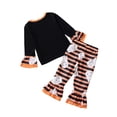 thumbnail image 3 of uukiA Infant Girls 12-24 Months And 2-5Years Pants Set Halloween Kids Costume Flared Pants Two Piece Set, 3 of 3