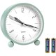 thumbnail image 1 of wonima02 Cute and Safe Alarm Clock for Kids Battery Powered (Battery Include), 4" Analog Super Silent Analog Alarm Clock with Night Light510 Green&White, 1 of 1