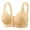 Beige, variant on Maplenight Front Closure Bras for Women Push Up No Underwire Comfy Senior Wireless Snap Closing Bra Full Coverage Support Everyday Bra