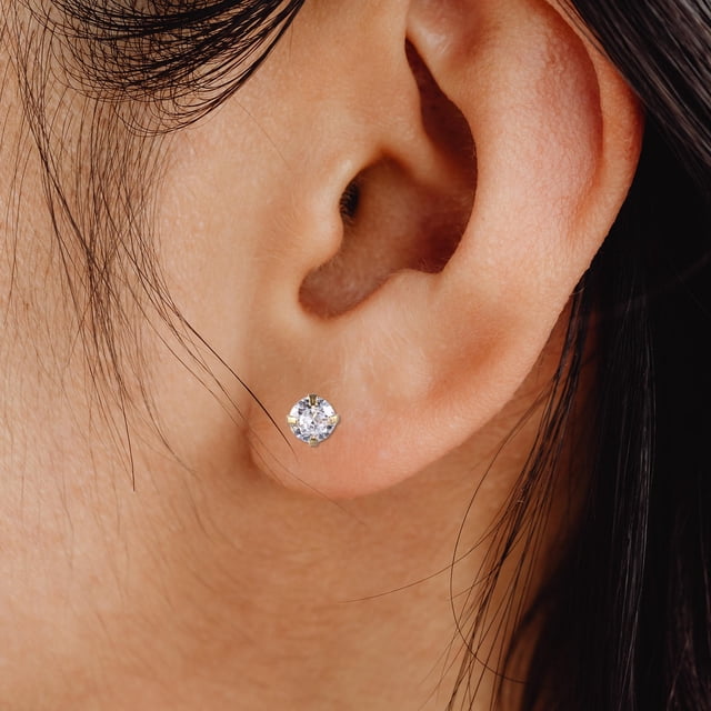 HEALEEP 2 Pares Aretes Dorados Con Zirconia Incrustada Y Material Hipoalergénico Para