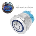 thumbnail image 4 of Push Button Switch, 3-6VDC Compact 4 Pin Button Switch, Stainless Steel Ip65 Lightweight 22mm For Disassemble Tools 2PCS Blue, 4 of 8