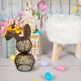 thumbnail image 3 of Artificial Wicker Rattan Easter Bunny Decorations for Table Centerpieces Rabbit Decor for Spring Farmhouse Home Tabletop Decoration, 3 of 6