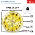 thumbnail image 3 of Decorative Clocks: Lemon Slice Hello Summer Lemon Glass Wall Clock,  Lemon Decor Wall Clock  for Homes, Bars, Offices, Man Caves, Garages, And Living Rooms .Also Makes A Great Gift. Style 12×12inch, 3 of 8