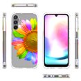 thumbnail image 2 of CoverON Phone Design For Samsung Galaxy A24 Case, Clear Flexible Soft Rubber Slim TPU Cover, SunFlower, 2 of 7