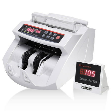 Costway Money Bill Counter Counting Machine Counterfeit Detector UV & MG Cash