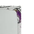 thumbnail image 2 of Ambesonne Bird Fitted Sheet, Ornate Flowers Leaves, Queen Size, Purple Black, 2 of 2