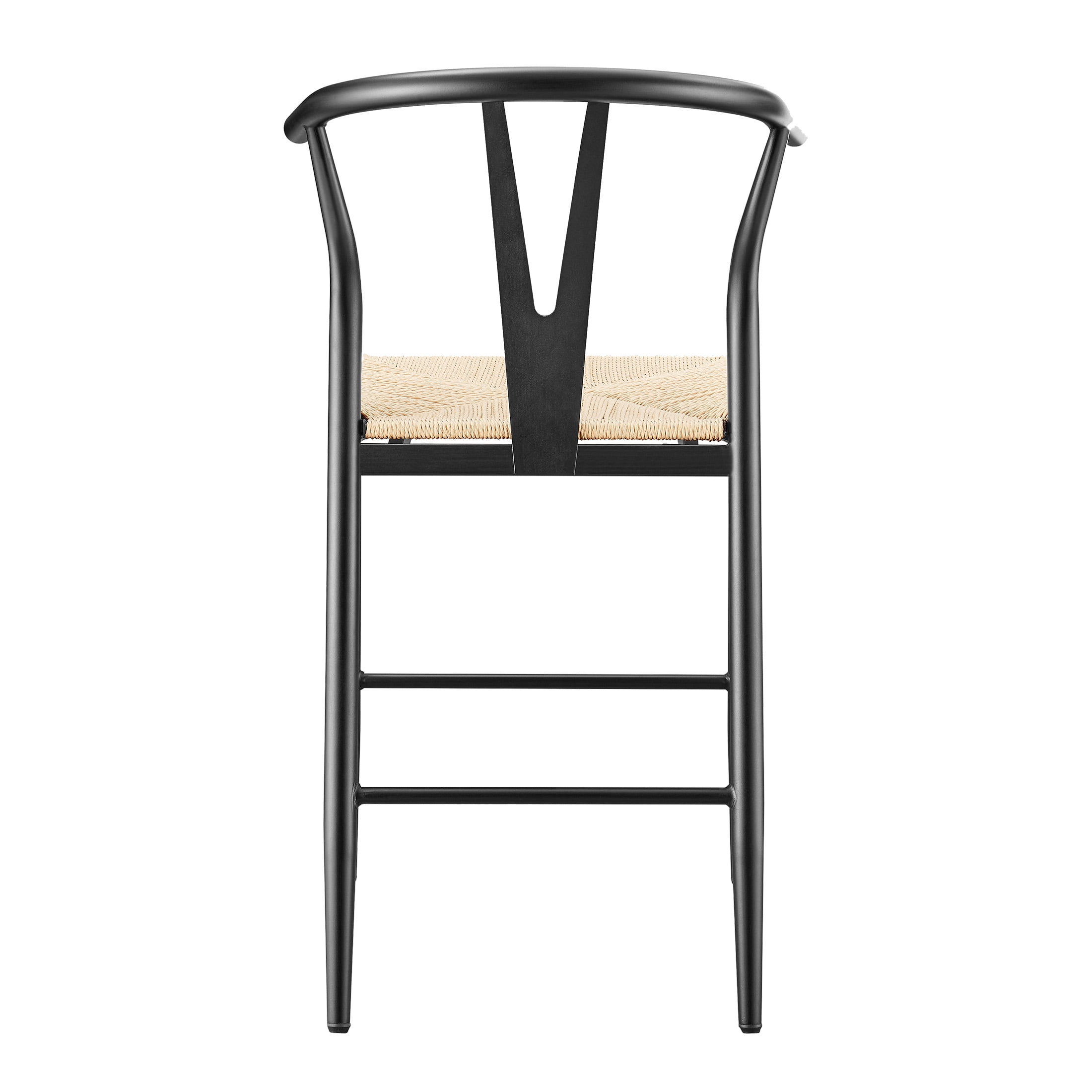 Better Homes & Gardens Springwood Wishbone Metal Counter Bar Stool, 2 Pack, Black Color for Indoor