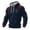 hgg296-Navy, variant on Yaoyar Men's Fall Winter Cross Print Long Sleeve Hooded Sweatshirt, Cozy Pullover with Bold Graphic for Seasonal Streetwear Style