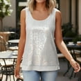 thumbnail image 2 of BLVB Womens Summer Fashion Sequin Tops Scoop Neck Sequin Sparkle Sleeveless Tanks Tops Blouses Party Camisole, 2 of 7