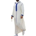thumbnail image 1 of HGYCPP Muslim Jubba Thobe Clothes Men Hoodie Ramadan Robe Kaftan Abaya Dubai Turkey Islamic Clothing Male Casual Loose Robe, 1 of 15