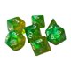 thumbnail image 2 of Juego de dados poliédricos acrílicos, juguetes de entretenimiento D4-D20 para juegos de fiesta, 7 colores amarillos 7Camarillo verde, 2 of 9