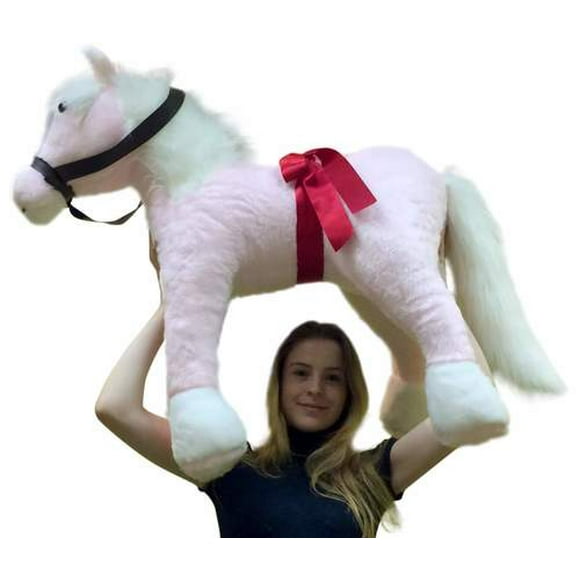 American Made Giant Stuffed Pink Pony 3 feet tall 3 feet wide Stuffed Horse Made in USA