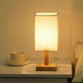 thumbnail image 3 of Led Bedside Lamp For Reading Bedside Table Lamp Eye Protection USB Powered Fabric Lampshade Modern Minimalist Nightstand Light For Bedroom Study, 3 of 7