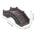 thumbnail image 2 of Phenofice 6pcs Small Arch Bridge For Mini House Garden DIY Accessory Dark Brown, 2 of 8