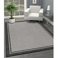 thumbnail image 5 of CAMILSON Summer Bordered, Washable Outdoor Indoor Area Rug, Grey, 9x12, 5 of 9