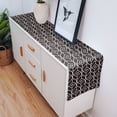thumbnail image 4 of Table Runner Dresser Scarf 13 x 90 Inch Black Modern Geometic Texture Table Runners Non-Slip Heat Kitchen Dining Table Decor for Kitchen Farmhouse Indoor Outdoor Home Party, 4 of 7