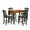 Black , Brown, variant on East West Furniture Yarmouth 5-piece Wood Dining Room Set in Black/Cherry
