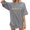 Grey, variant on Trendfront Womens Oversize Tops Cute Dinosaur Graphic Crewneck Drop Shoulder Short Sleeve Loose Fit Tee Trendy T Shirts Pullover Streetwear
