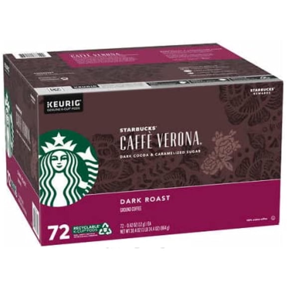 Starbucks Caffe Verona Keurig K-Cups, 72 Count